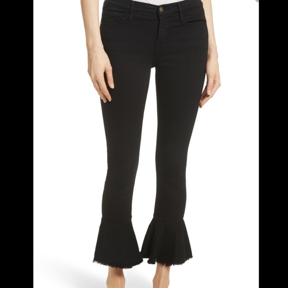Frame Le Skinny de Jeanne Ruffled Bell Jeans